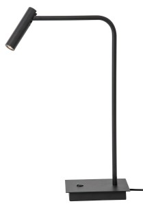 BERISSO LE42256 Lampa stołowa LED minimalistyczna czarna z wysięgnikiem