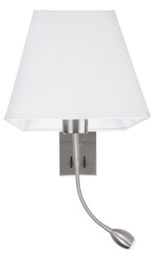 CACERES LE42280 Lampa ścienna nowoczesna z kwadratowym abażurem i elastycznym ramieniem