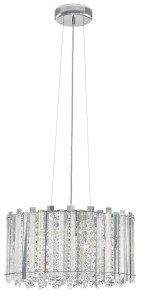 CASILDA LE42307 Nowoczesna lampa wisząca o cylindrycznym kształcie z kryształowymi elementami Elegancka
