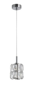 CHARATA LE42323 Nowoczesna lampa wisząca cylindryczna z kryształkami Elegancka