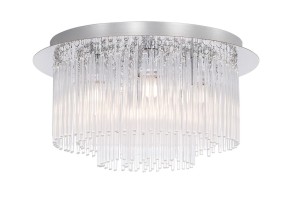 COPIAPO LE42341 Nowoczesna lampa sufitowa chromowana z kryształowymi rurkami Elegancki design