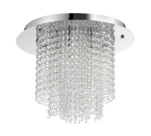 CORONEL LE42343 Nowoczesna lampa sufitowa z kryształowymi kaskadami Elegancka lampa o okrągłym kształcie