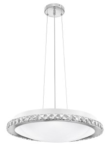 COSQUIN LE42348 Nowoczesna lampa wisząca o dyskowatym kształcie z kryształowymi elementami
