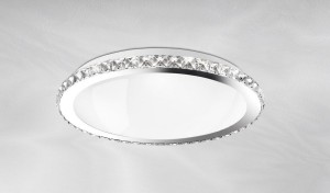 COSQUIN LE42351 Nowoczesna lampa sufitowa okrągła z kryształami