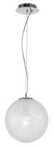 FLANDES LE42365 Nowoczesna lampa wisząca Kulowe szkło z chromowanymi elementami Elegancka