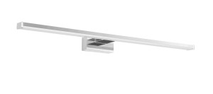 IQUIQUE LE42410 Lampa łazienkowa chromowana o prostym kształcie z aluminiowym korpusem i akrylowym dyfuzorem  Jasne oświetlenie LED