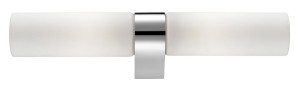 LETICIA LE42436 Lampa łazienkowa podłużna chromowana z mlecznymi kloszami Elegancka