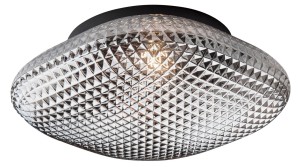 LINARES LE42440 Nowoczesna lampa sufitowa o wypukłym kształcie z szarym szkłem i metalową oprawą