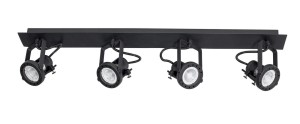 MARIARA LE42467 Czarny sufitowy reflektor czteropunktowy o prostym designie