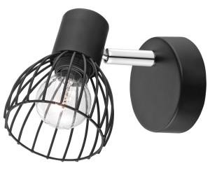 MATURIN LE42472 Czarny metalowy reflektor o klatkowym kloszu