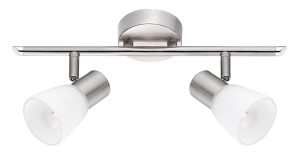 MONTEJO LE42505 Dwupunktowy reflektor metalowy z kloszami z mlecznego szkła Elegancki design