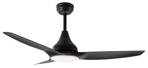 SAGUNTO LE42550 Czarna lampa wisząca nowoczesna z trzema łopatkami o aerodynamicznym kształcie i zintegrowanym oświetleniem LED