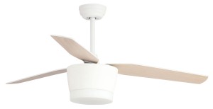 SEGUNDO LE42555 Nowoczesna lampa wisząca o cylindrycznym kloszu i drewnianych łopatkach