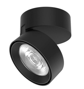 ALBACETE LE61357 Lampa sufitowa obrotowa aluminiowa czarna o cylindrycznym kształcie