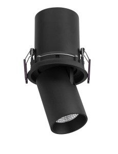 GARUPA LE61368 Lampa natynkowa cylindryczna czarna aluminiowa o regulowanym kącie świecenia