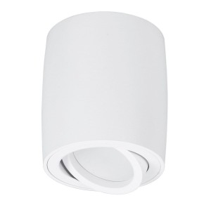 CARRIZAL LE61430 Lampa podłogowa Biała cylindryczna z obrotowym kloszem