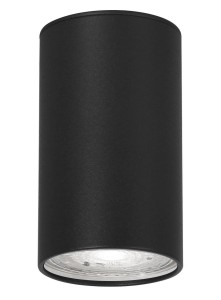 CARUPANO LE61437 Lampa natynkowa cylindryczna czarna z aluminiowym korpusem