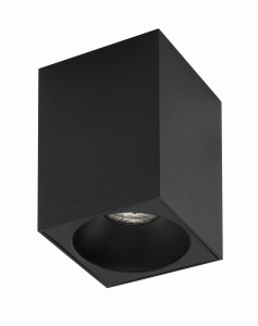 CARIPITO LE61447 Lampa sufitowa sześcienna czarna z aluminiowym korpusem