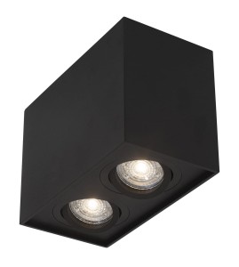 CHIVACOA LE61450 Reflektorki prostokątne aluminiowe czarna lampa  dwupunktowa