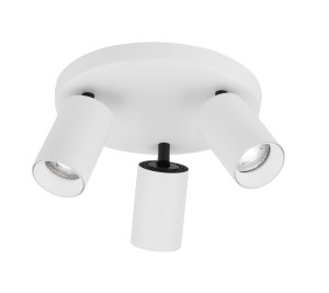 CLORINDA LE61464 Trójramienna lampa sufitowa nowoczesna o cylindrycznym kształcie aluminiowa biała