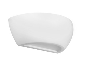 COMODORO LE61492 Nowoczesna lampa ścienna gipsowo-szklana o zaokrąglonym kształcie  z pojedynczym źródłem światła LED