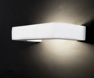 DOLORITA LE61500 Nowoczesna lampa ścienna gipsowa o łagodnym kształcie