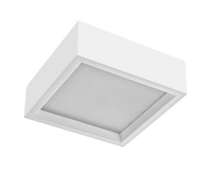 ENSENADA LE61509 Nowoczesna lampa sufitowa kwadratowa z trzema źródłami światła LED gipsowo-szklana