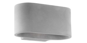 ESTRELLA LE61512 Lampa ścienna betonowa o zaokrąglonym kształcie Szara