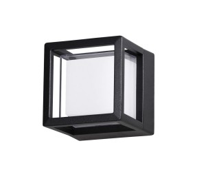 MEDELLIN LE71322 Kinkiet zewnętrzny aluminiowy o kwadratowej formie z mlecznym akrylem  wodoodporny