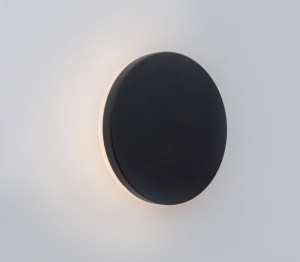 MONTERIA LE71329 Okrągła Lampa Elewacyjna Czarna z Integrowanym LED 10W