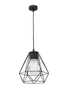 PICHANAL LE71353 Czarna Lampa Wisząca Geometryczna z Kloszem