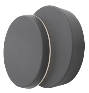 PORLAMAR LE71356 Kinkiet zewnętrzny Okrągły szary aluminiowy o podwyższonej odporności na warunki atmosferyczne IP54