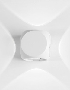 QUILLOTA LE71362 Kinkiet zewnętrzny Biały Kubiczny Oświetlenie LED o wysokiej odporności na warunki atmosferyczne