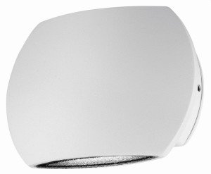 QUIJORNA LE71373 Kinkiet zewnętrzny Biały Owalny z aluminiowo-szklaną oprawą