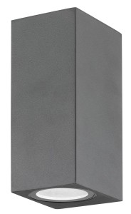 RANCAGUA LE71380 Kinkiet zewnętrzny aluminiowy prostokątny szary odporny na warunki atmosferyczne