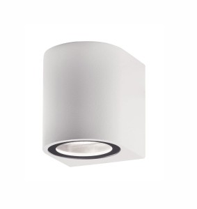 RANCAGUA LE71381 Kinkiet zewnętrzny cylindryczny aluminiowo-szklany biały odporny na warunki atmosferyczne