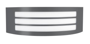 SANTIAGO LE71400 Kinkiet zewnętrzny aluminiowy o zaokrąglonym kształcie z trzema poziomymi wstawkami