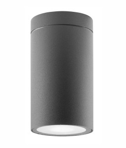 SOGAMOSO LE71420 Lampa sufitowa zewnętrzna cylindryczna czarna aluminiowa odporna na warunki atmosferyczne