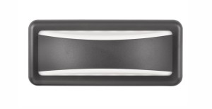 TERRASSA LE71436 Kinkiet zewnętrzny prostokątny szary z białym akcentem odporny na warunki atmosferyczne