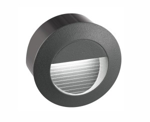 TARTAGAL LE71441 Kinkiet zewnętrzny Okrągły aluminiowy w kolorze ciemnoszarym o nowoczesnym designie