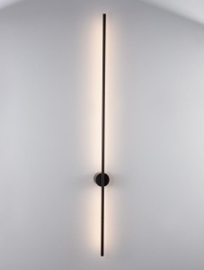 TUNJA LE42606 cienki kinkiet asymetryczny na ścianę czarny LED 120cm 