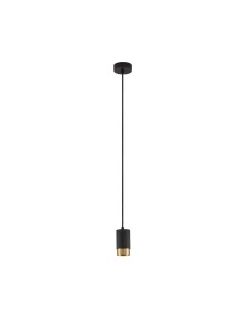 CAYES LE42622 Nowoczesna Lampa Wisząca Cylindryczna Czarno Złota Elegancka