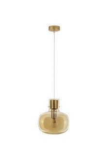 PADRE LE42638 Nowoczesna lampa wisząca złota z opływowym kloszem