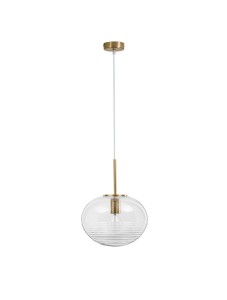 HAINA LE42645 Nowoczesna lampa wisząca złota z kulistym kloszem