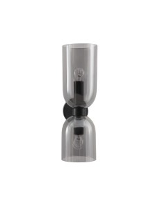 REPOS LE42647 Nowoczesna lampa ścienna z dwoma kloszami w kształcie kielichów Elegancka lampa z metalu i szkła