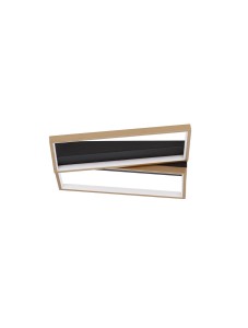 CROIX LE42657 Lampa sufitowa LED prostokątna nowoczesna złota i czarna