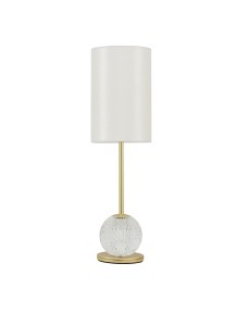 CANA LE42694 Lampa stołowa złota z cylindrycznym abażurem i szklaną kulą Elegancka