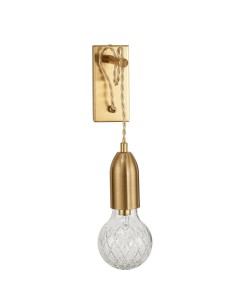 BANI LE42708 Nowoczesna lampa ścienna z metalową oprawą i szklanym kloszem o geometrycznym wzorze