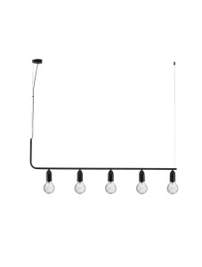 BANI LE42716 Nowoczesna lampa wisząca czarna z pięcioma kloszami o geometrycznym wzorze