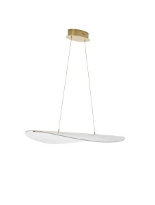 COLIMA LE42755 Lampa wisząca LED o falistym kształcie złota lampa z akrylem